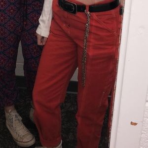 Red pants from Urban Outfitters